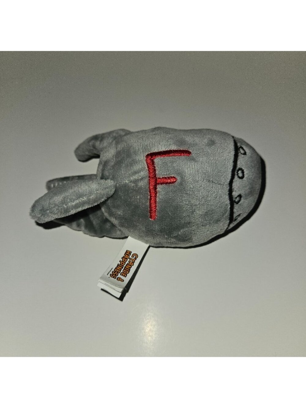 Cyanide & Happiness F Bomb Plush Gray Red 6" Stuffed Toy Gag Gift